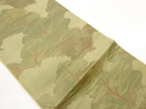 ふくれ織木々模様織出し名古屋帯